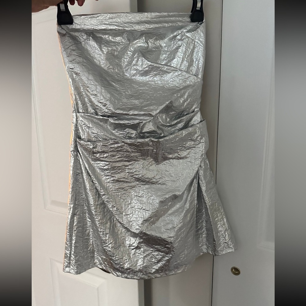 XS Zara Silver Dress Romper